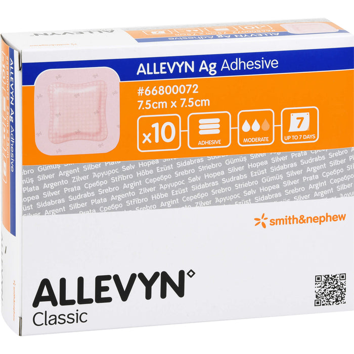 Allevyn Ag Adh 7.5x7.5, 10 St VER