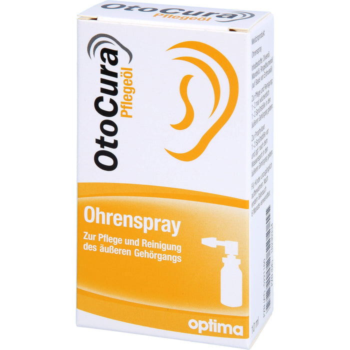 OtoCura Pflegeöl, Ohrenspray zur Pflege und Reinigung des äußeren Gehörgangs, 10 ml Lösung