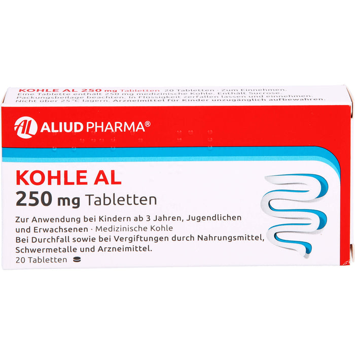 Kohle AL 250 mg Tabletten, 20 St TAB