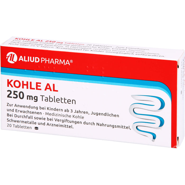 Kohle AL 250 mg Tabletten, 20 St TAB