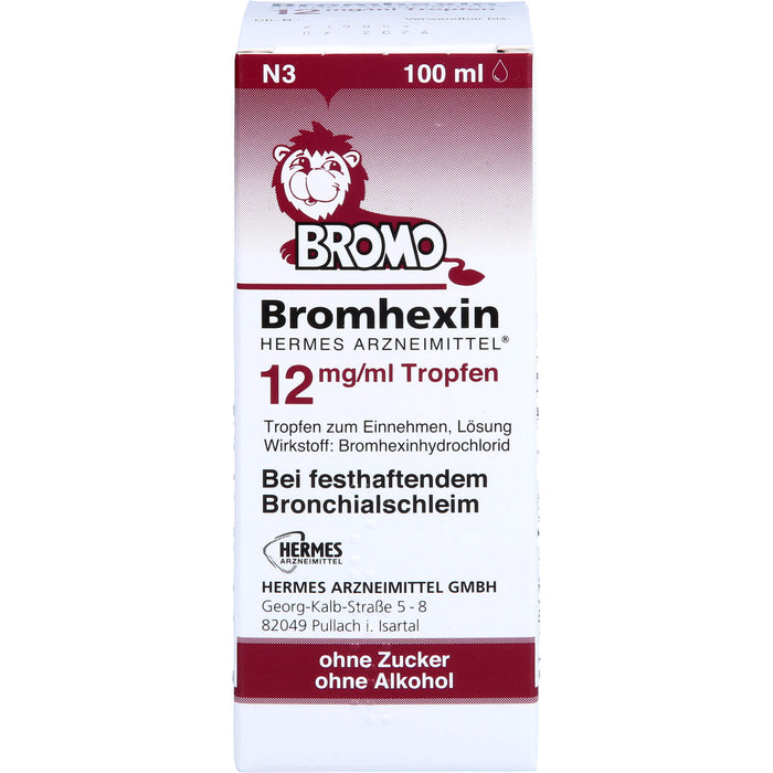 Bromhexin Hermes12mg/ml Tr, 100 ml TEI