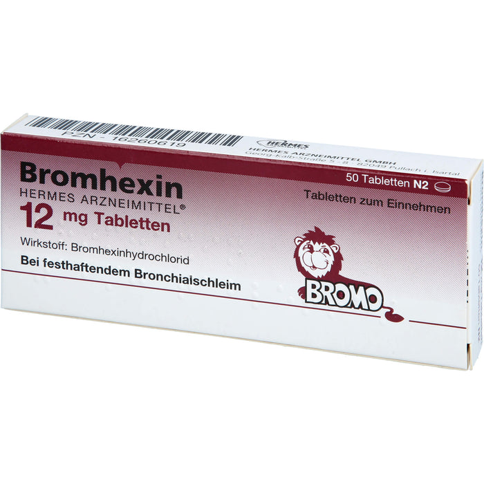 Bromhexin Hermes Arzneimittel 12 mg Tabletten, 50 St. Tabletten