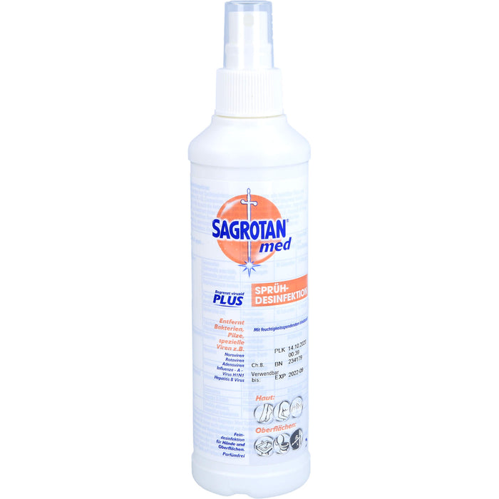 SAGROTAN med Sprüh-Desinfektion von Haut und Oberflächen, 250 ml Lösung