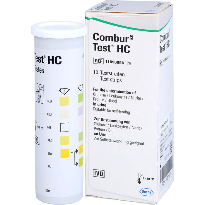 Combur 5 Test HC Urinteststreifen, 10 St. Teststreifen