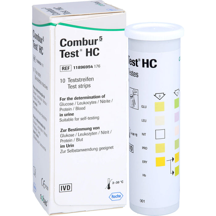 Combur 5 Test HC Urinteststreifen, 10 St. Teststreifen