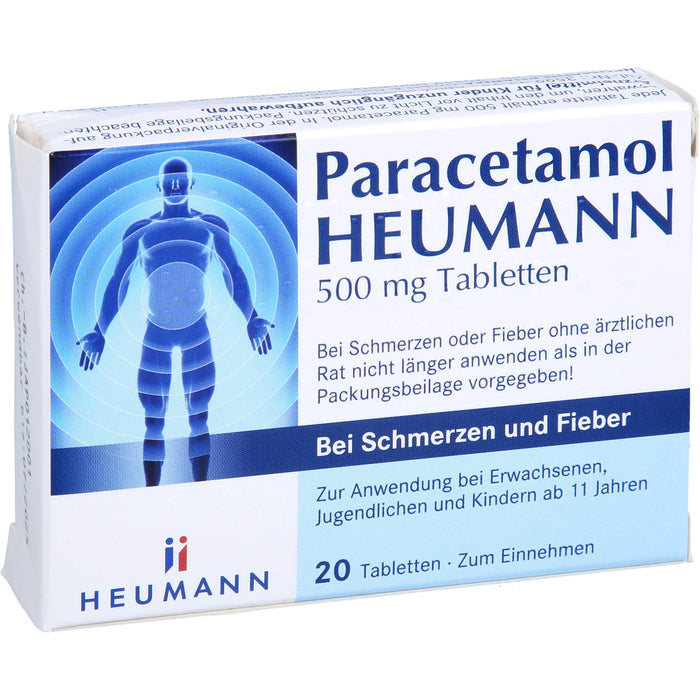 Paracetamol Heu 500mg Tab, 20 St TAB