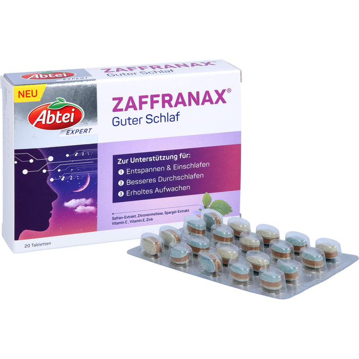 Abtei Expert ZAFFRANAX Guter Schlaf Tabletten, 20 St. Tabletten