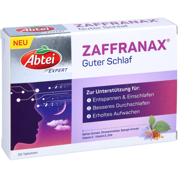 Abtei Expert ZAFFRANAX Guter Schlaf Tabletten, 20 St. Tabletten