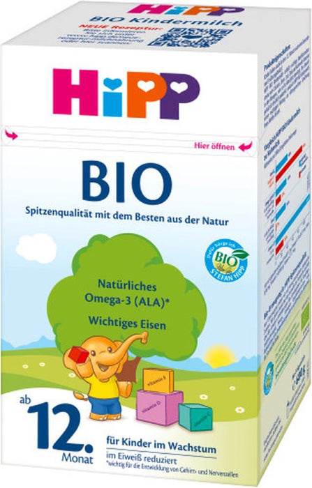 HiPP Kindermilch Bio ab dem 12.Monat, Pulver für Kinder im Wachstum, 600 g Pulver