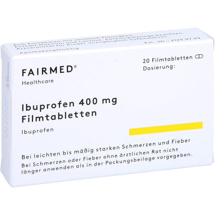 Fair-med Ibuprofen 400 mg Filmtabletten, 20 St. Tabletten