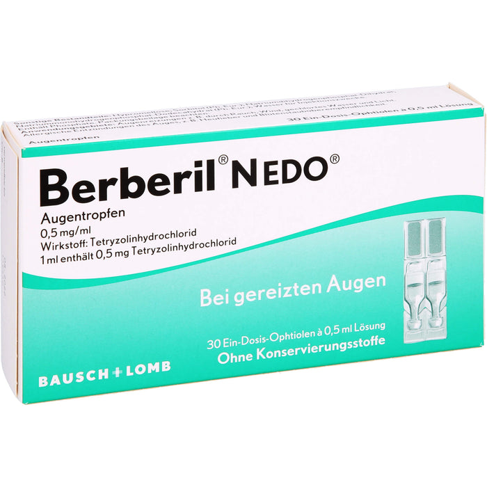 Berberil N EDO Augentropfen bei gereizten Augen, 30 St. Einzeldosispipetten