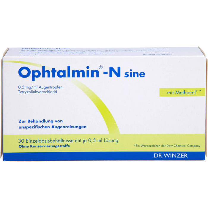 Ophtalmin-N sine Augentropfen bei unspezifischen Augenreizungen, 30 St. Einzeldosispipetten