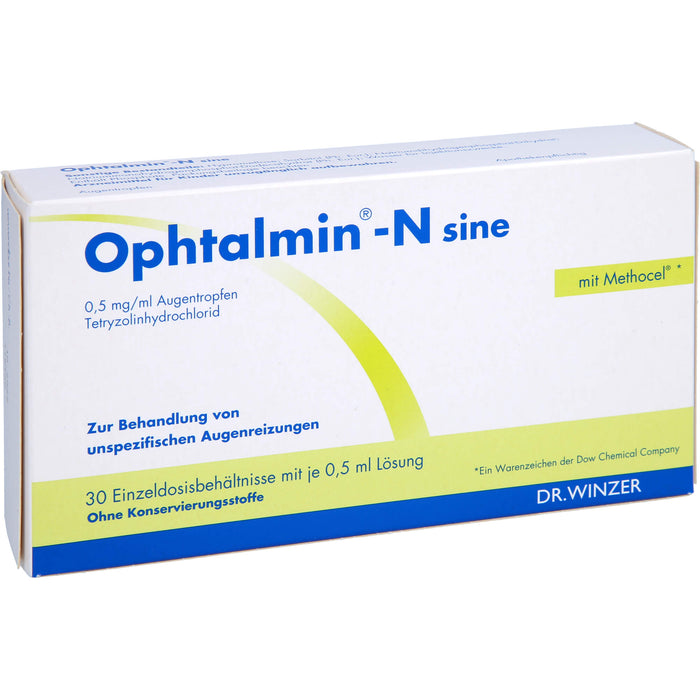 Ophtalmin-N sine Augentropfen bei unspezifischen Augenreizungen, 30 St. Einzeldosispipetten