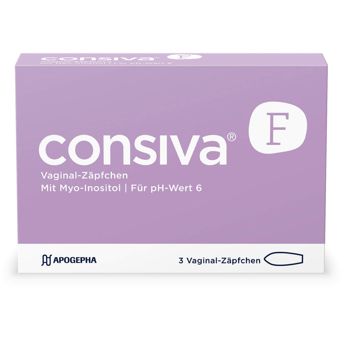 consiva F Vaginal-Zäpfchen schafft günstige Bedingungen für die Funktionalität der Spermien, 3 St. Zäpfchen