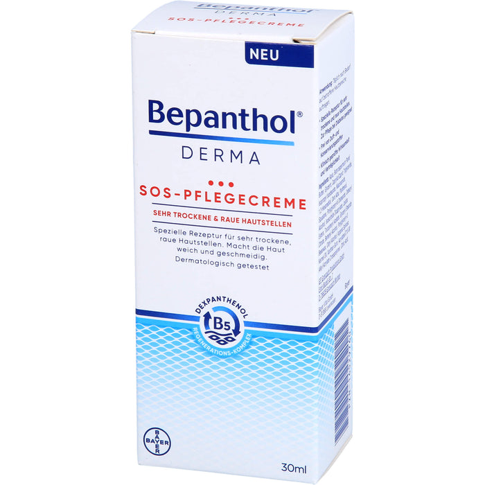 Bepanthol Derma SOS-Pflegecreme für sehr trockene & raue Hautstellen, 30 ml Creme