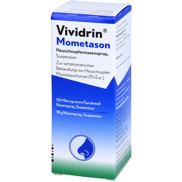 Vividrin Mometason Heuschnupfennasenspray 50 Mikrogramm/Sprühstoß Nasendosierspray, Suspension, 18 g NAS