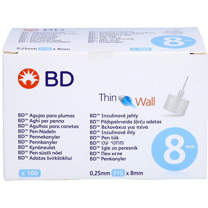 Bd Thin Wall 0.25 31gx8mm, 100 St KAN
