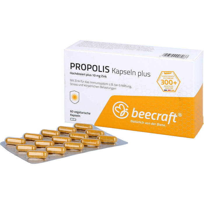 beecraft Propolis Kapseln Plus hochdosiert, 60 St. Tabletten