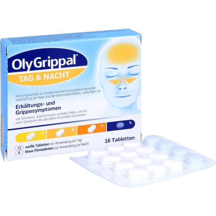 OlyGrippal Tag & Nacht 500 mg/60 mg Tabletten und 500 mg/25 mg Filmtabletten, 16 St. Tabletten