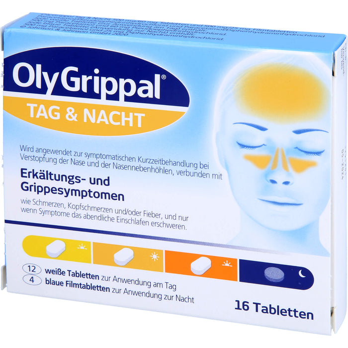OlyGrippal Tag & Nacht 500 mg/60 mg Tabletten und 500 mg/25 mg Filmtabletten, 16 St. Tabletten
