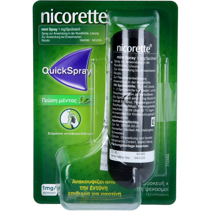 Nicorette mint Spray 1 mg/Sprühstoß, 1 St. Spray