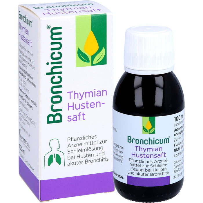 Bronchicum Thymian Hustensaft zur Schleimlösung bei Husten und akuter Bronchitis, 100 ml Lösung