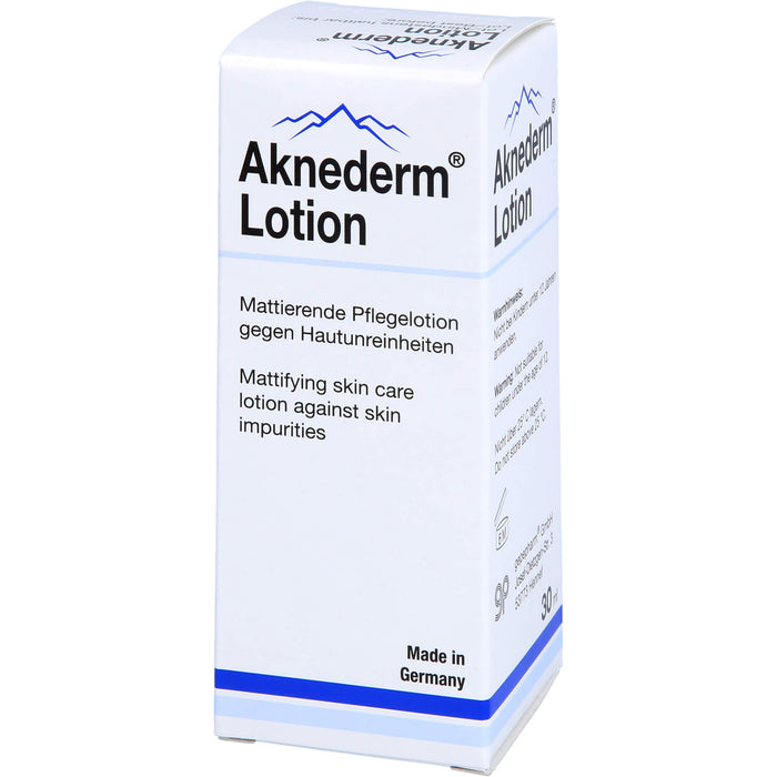 Aknederm mattierende Pflegelotion gegen Hautunreinheiten, 30 ml Lotion