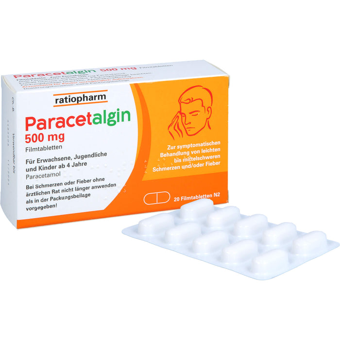 Paracetalgin 500 mg Filmtabletten, 20 St. Tabletten