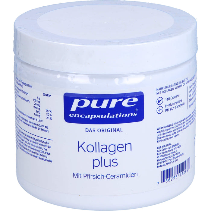 Pure Encapsulations Kollagen plus Pulver, 140 g Pulver