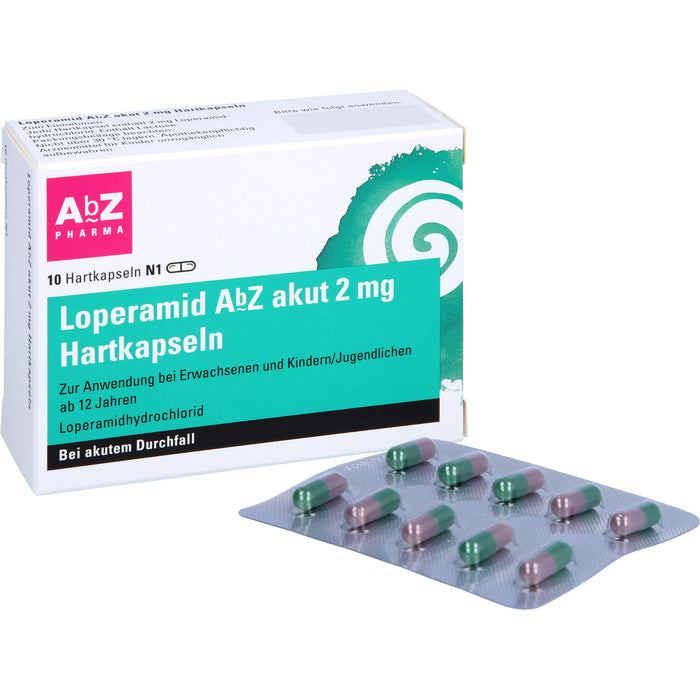 Loperamid AbZ akut 2 mg Hartkapseln, 10 St HKP