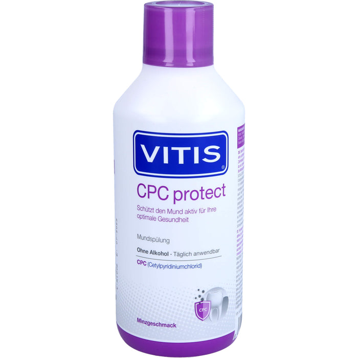 VITIS CPC protect tägliche Mundspülung mit Minzgeschmack, 500 ml Lösung