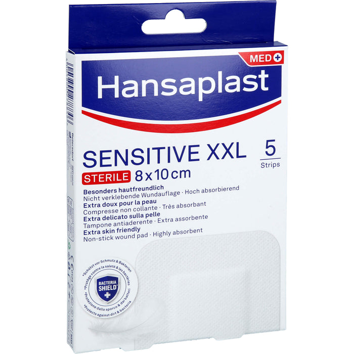Hansaplast Wundverband Steril Sensitive 8x10cm, 5 St. Pflaster