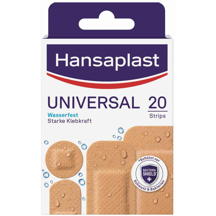 Hansaplast Universal Pflaster Wasserfest 20 Str, 20 St. Pflaster