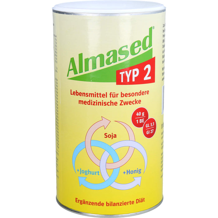 Almased Typ 2 Vital-Pflanzen-Eiweißkost laktosefrei für besondere medizinische Zwecke Pulver, 500 g Pulver