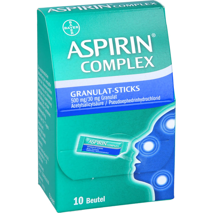 Aspirin Complex Granulat-Sticks 500 mg/30 mg Granulat, 10 St. Beutel
