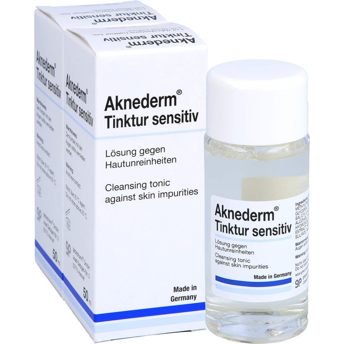 Aknederm Tinktur sensitiv Lösung gegen Hautunreinheiten, 100 ml Lösung