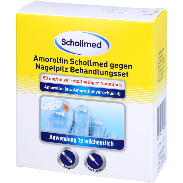 Amorolfin Schollmed gegen Nagelpilz Behandlungsset, 2.5 ml Wirkstoffhaltiger Nagellack