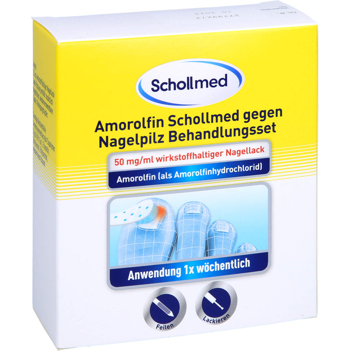 Amorolfin Schollmed gegen Nagelpilz Behandlungsset, 2.5 ml Wirkstoffhaltiger Nagellack