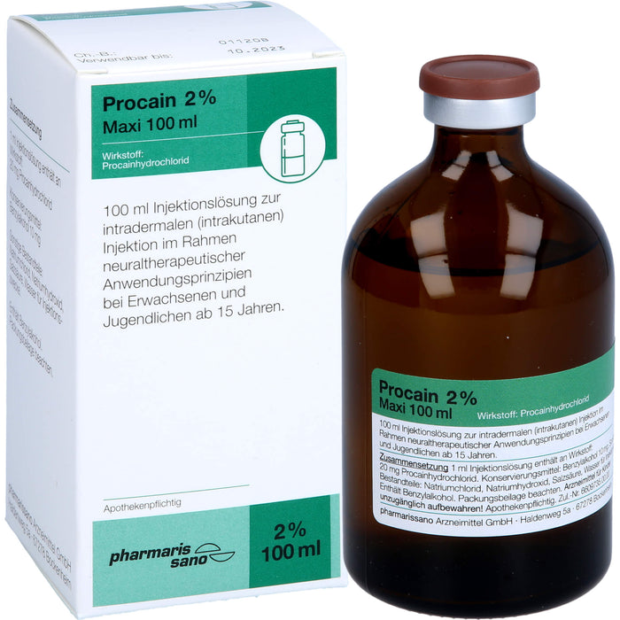 Procain pharmarissano Maxi 2 % 100 ml, 100 ml Lösung