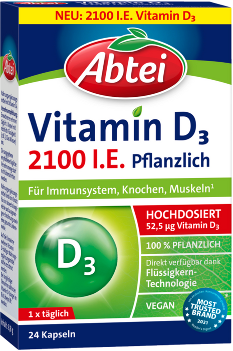 Abtei Vitamin D3 2100 Pfla, 24 St KAP