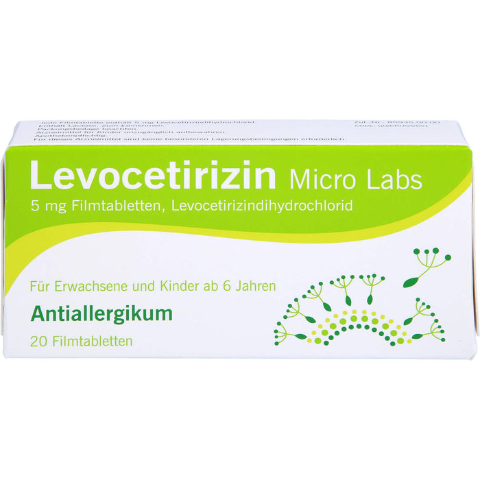 Levocetirizin Micro Labs 5 mg Filmtabletten, 20 St FTA