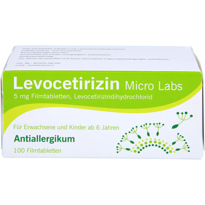 Levocetirizin Micro Labs 5 mg Filmtabletten, 100 St FTA
