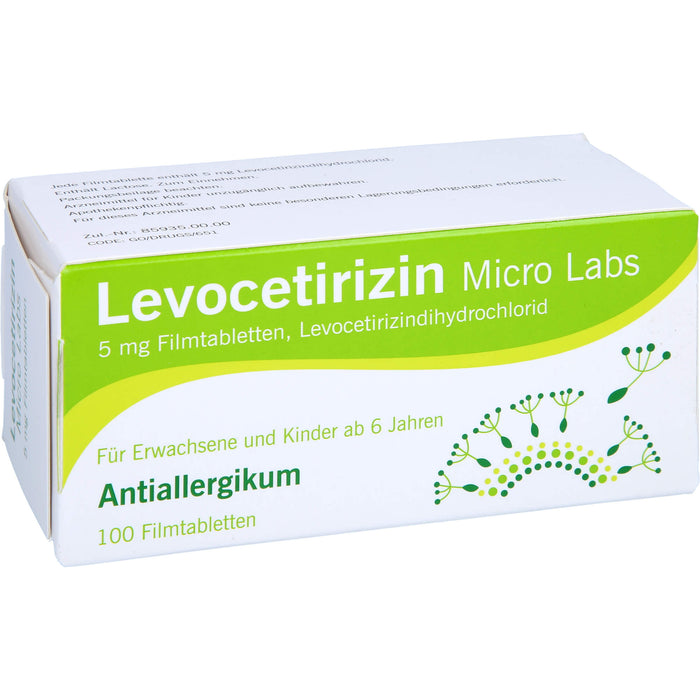 Levocetirizin Micro Labs 5 mg Filmtabletten, 100 St FTA