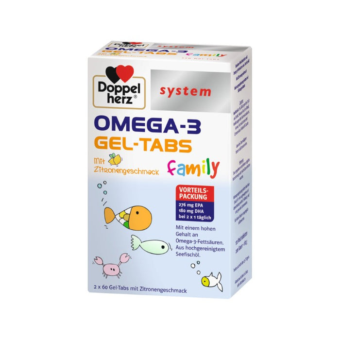 Doppelherz Omega-3 Family Gel-Tabs system, 120 St KTA