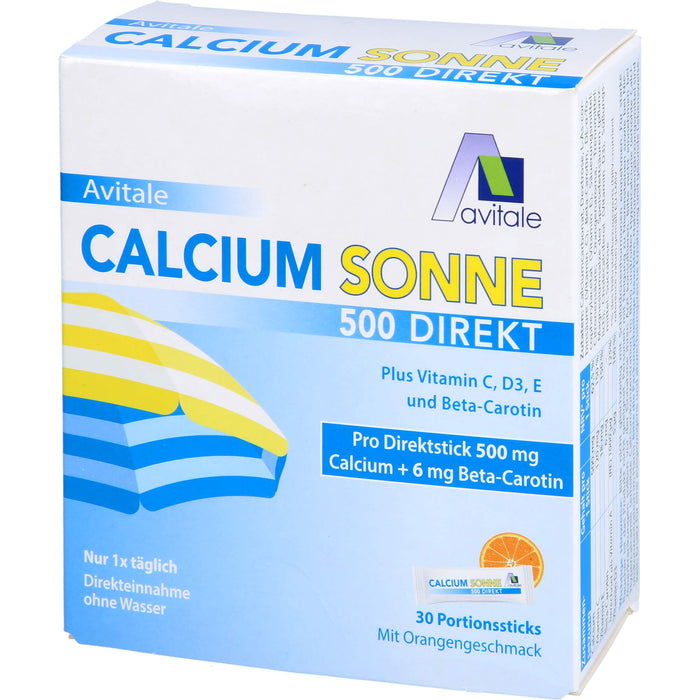 Calcium Sonne 500 Granulat mit Orangengeschmack, 30 St. Sticks