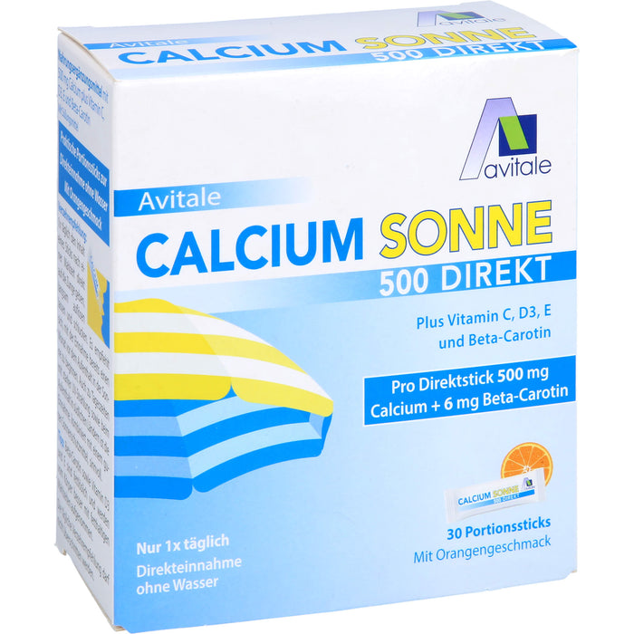 Calcium Sonne 500 Granulat mit Orangengeschmack, 30 St. Sticks
