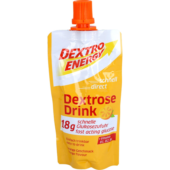 DEXTRO ENERGY Dextrose Drink Orange – 24 g Kohlenhydrate, 50 ml Lösung