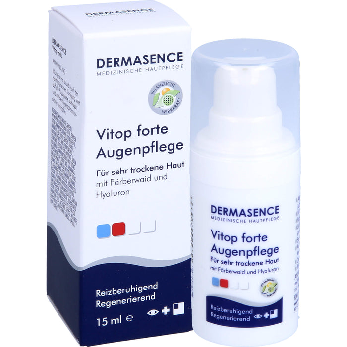 DERMASENCE Vitop forte Augenpflege für sehr trockene Haut, 15 ml Creme