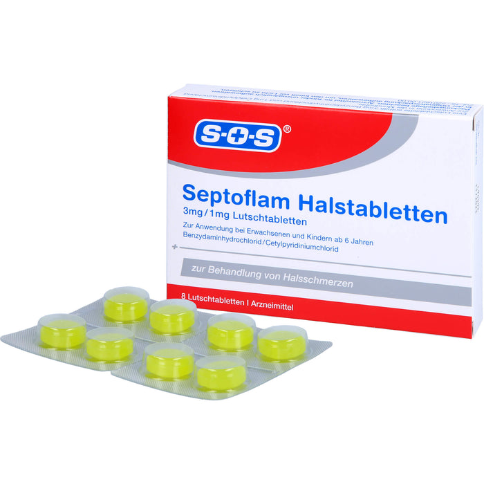 Septoflam Halstabletten, 8 St LUT