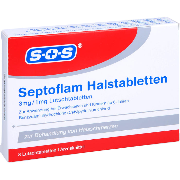 Septoflam Halstabletten, 8 St LUT
